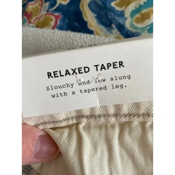 Madewell Mens Relaxed Taper Authentic Flex Denim Jeans 35x30 Vintage Canvas
